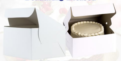 Styro 4.5x4.5x3 Inch White Cake Box - 100 Pack