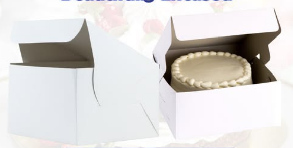 Styro 10x10x4 Inch White Cake Box - 100 Pack (7kg)
