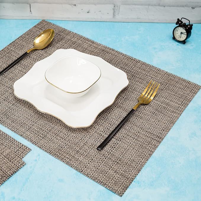 Everyday PVC Table Mats - Set of 5, Heat-Resistant, Non-Slip