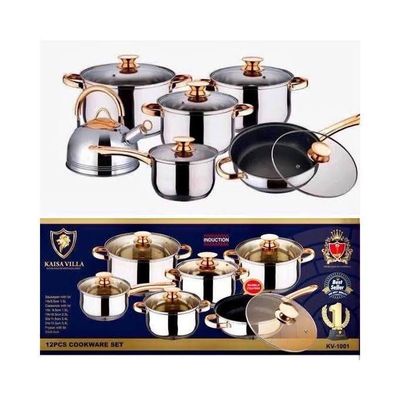 Kaisavilla Stainless Steel Cookware Set 12pc (1233)