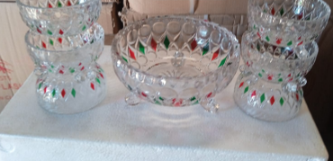 Deli 7-Piece Glass Dessert Set, Elegant Design (10086)