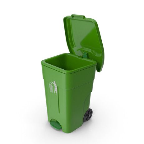 Concept Plastic Trash Bin on Wheels 50Ltrs Green - Model ZTL-50A-1