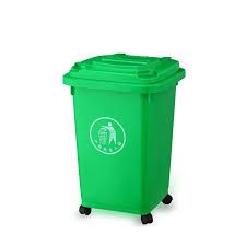 Concept Trash Bin 30Ltrs Green with Wheels - #ZTL-30C-4