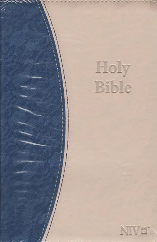 NIV Luxury Duo Tone PU Bible - Blue/Beige