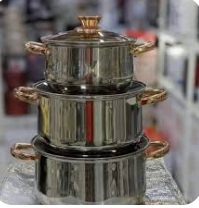 Sunda 3pcs Stainless Steel Pots Set (1089)