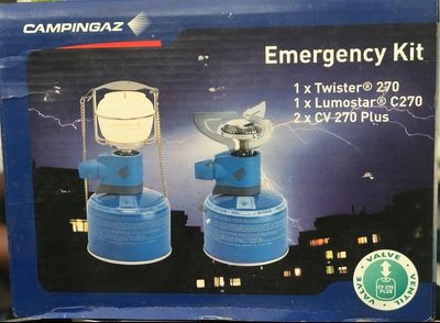 Campingaz Emergency Kit Twister Stove, Camping Lantern +2 CV170 Plus Gas Canisters