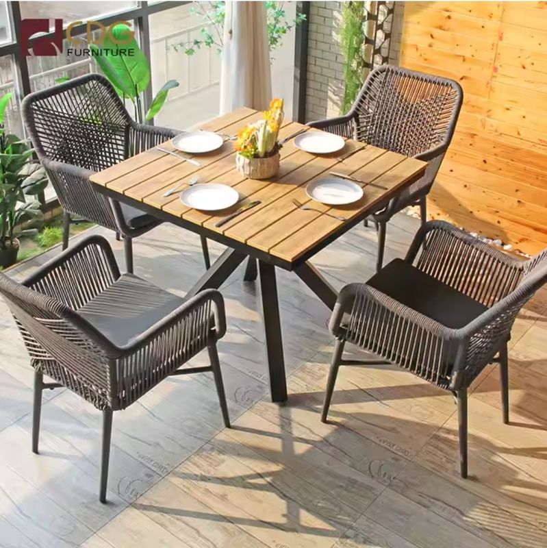 Otek Square Dining Table &amp; Chairs set 4 Seater