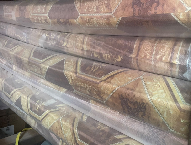 PVC Carpet Roll - 30m, Code 6010  - Floral Design