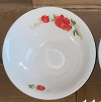 7 Inch Rose Pattern Bowls - Set of 6 -11123