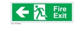 LGE108 Fire Exit Arrow Left Sign, 150x450mm, Luminous