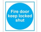 LGE227 Fire Door Keep Locked Shut Sign, 200x300mm, Luminous