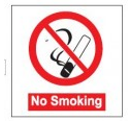 SANSIGN16 No Smoking Sign, PVC, 100x100mm