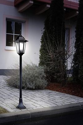 Fumagalli Mizar/Anna Black Clear E27 A60 LED Bollard Light (E22.151.000.AXVIK)