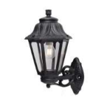 Fumagalli Bisso/Rosetta Black Frosted Solar LED Wall Light with PIR Motion Sensor