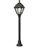 Fumagalli Mizar/Mary Black Clear E27 A60 LED Bollard Light (Q18.151.000.AXVIK)