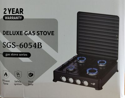 Starlux 4-Plate Deluxe Gas Stove Fully Adjustable Burners with Low Gas Consumption SG-6054B