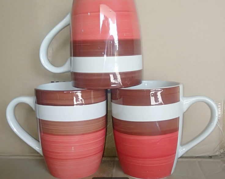 KitchenPro Striking Stripes Ceramic Mug Set (8467)