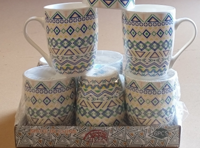 KitchenPro Floral Tea Cups - 6-Piece Set (11327)
