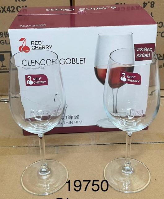 Red Cherry Wine Goblet 300Ml 6Pieces (19750)