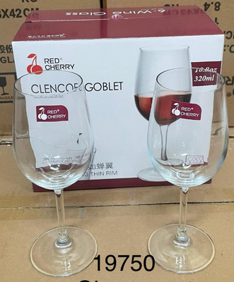 Red Cherry Wine Goblet 300Ml 6Pieces (19750)