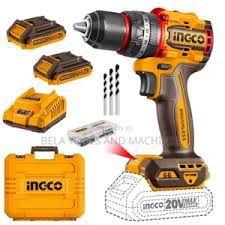 Ingco 20V Compact Brushless Cordless Impact Drill with 2 x 2.0Ah Batteries - CIDLI20668