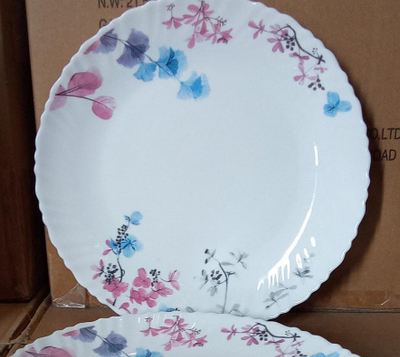 Sundabests Ceramic Plate 10.5 Inch - Floral Design (17861)