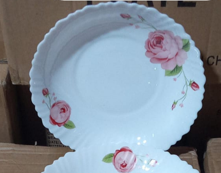 Sundabests Ceramic Plate 9.5Inch - Floral Design (16080)