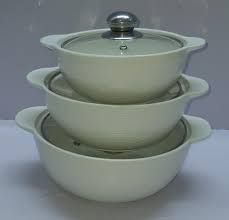 Ceramic Soup Set - 3 Piece - Modern White (12833)