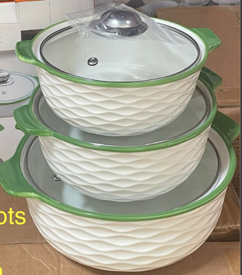 Ceramic Soup Set - 3 Piece - Modern White (17982)