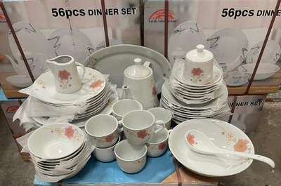 KitchenPro 56 pc Ceramic dinner set (11238)