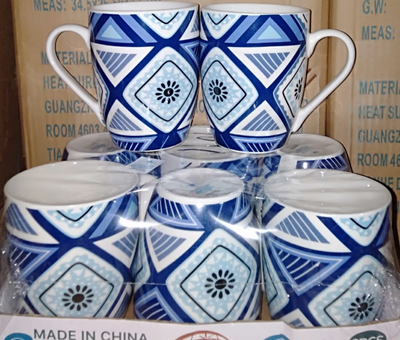 KitchenPro Ceramic Mug - 11oz  6PCS SET 1691
