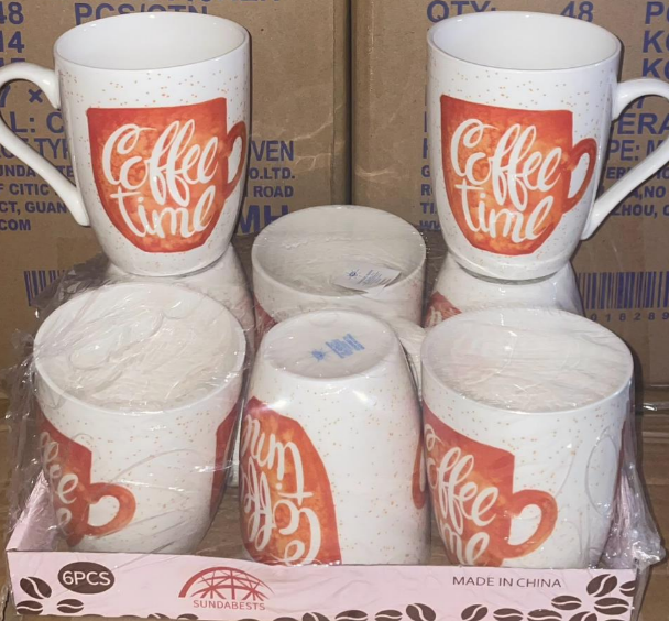 KitchenPro Ceramic Mug - 11oz  6PCS SET 18289