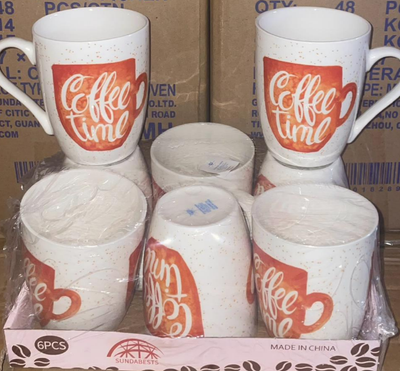KitchenPro Ceramic Mug - 11oz  6PCS SET 18289