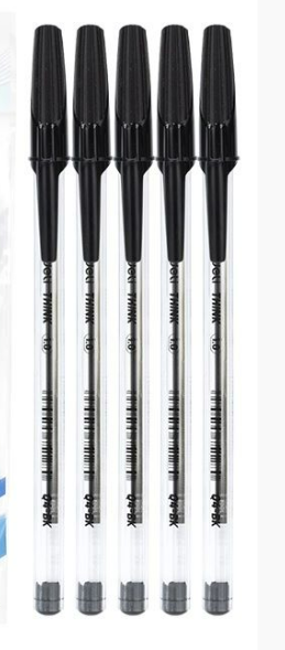 DELI Q4-MT-BK CRYSTAL BIROS 1.0MM - POLYPACK OF 5PCS/COLOUR - BLACK