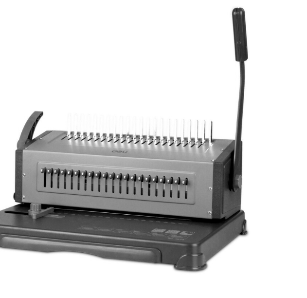 DELI 3874 Binding Machine - Heavy-Duty Steel Construction, Punch Capacity 25 Sheets, Bind Capacity 450 Sheets