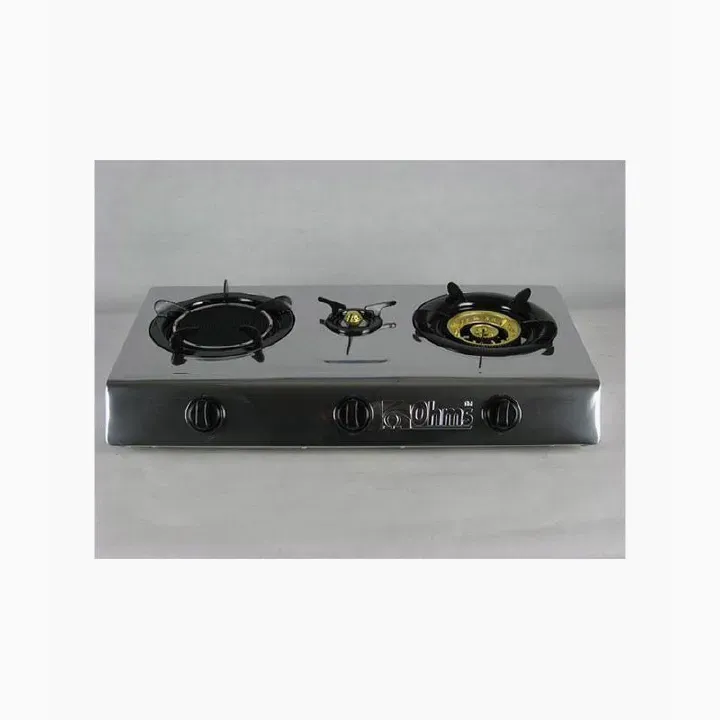 Ohms S/S Gas Stove 2 Burner+1 Infrared OGS-B3IS