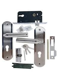 Complete Door Lock Set with Handles and Keys - Model: 1213