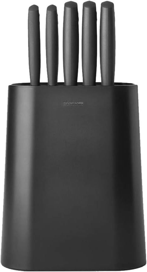 Brabantia Tasty+ Knife Block Plus Knives, Dark Grey
