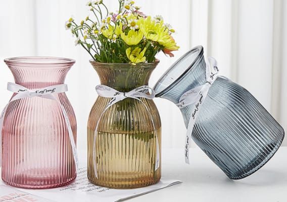 Glass Flower Vase creative vase 19.5x11cm #CHA160