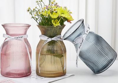 Glass Flower Vase creative vase 19.5x11cm #CHA160