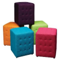 Modern Decor Ottoman | 14&quot; Square Storage Cube | Plush PU Leather
