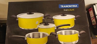 Tramontina 5-Piece Duo Color Stainless Steel Cookware Set - Yellow 65380/016