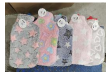 Decor Hot Water Bottle with Flannel 2L (YN2F-FLANNEL)