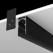 Illumat 33mm Recessed Track Rail (1m, Black) ILM1046LF
