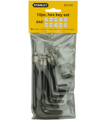 Stanley 59-230 - Allen Key Set Hex 10pc (Inches)