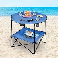 Folding Camping Table with 4 Mesh Cup VP072