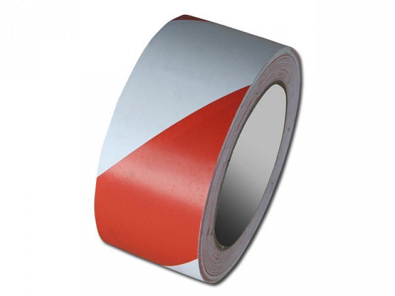 PE warning tape 5CMX200MX 0.05MM, Red/white stripes Guangbo