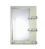 Frencia BM-8675 Rectangular Mirror with Integrated Glass Shelves (700x500mm)