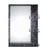 FrenciaBM-8759 Rectangular Mirror with Shelves (700x500mm)