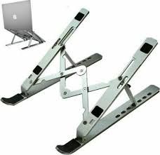 Aluminium Laptop stand metallic 11 levels riser (H-018)